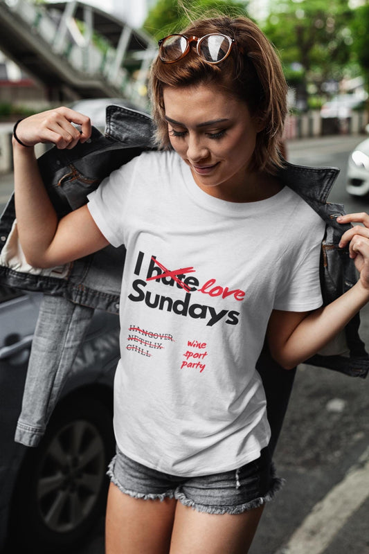 Wine, Sport, Party - Women's Premium Fitted T-Shirt - It's Not Sunday Apparel, Stylish, Comfortable, and Made-to-Last